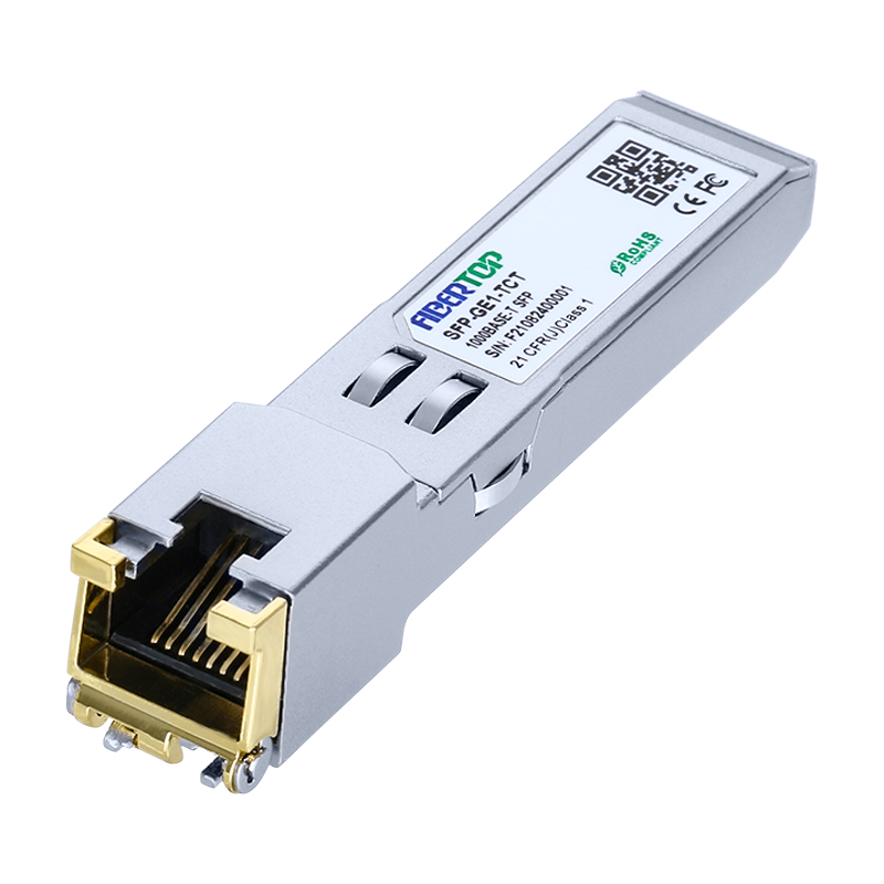 10/100/1000BASE-T SFP Copper RJ-45 100m Transceiver