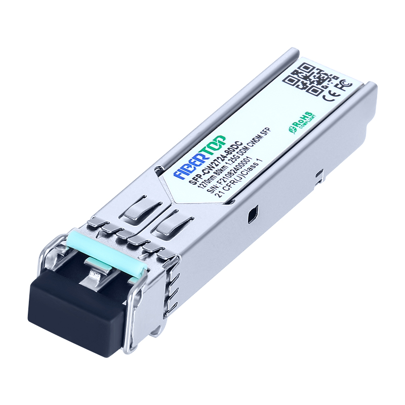 Juniper® SFP-GE80KCW1270-ET Compatible 1.25G CWDM SFP Transceiver SMF 1270nm 80km LC DOM