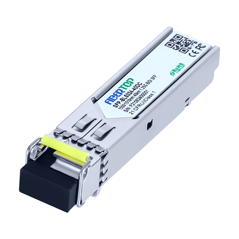Juniper® EX-SFP-GE40KT15R13 Compatible 1.25G BIDI 40km SFP Transceiver SMF 1550nm Tx/1310nm Rx Single LC DOM