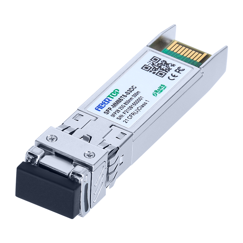 Juniper® JNP-SFP-25G-SR Compatible 25GBase-ESR SFP28 Transceiver MMF 850nm 300m LC DOM